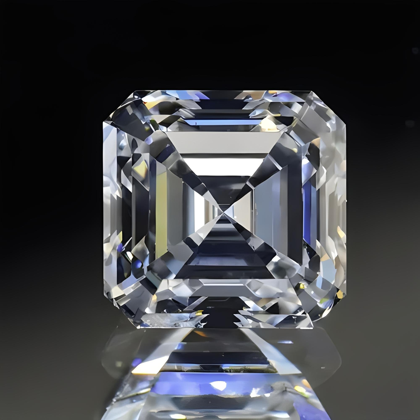 Lab-grown diamond, Asscher 2EX cut, IGI certificate