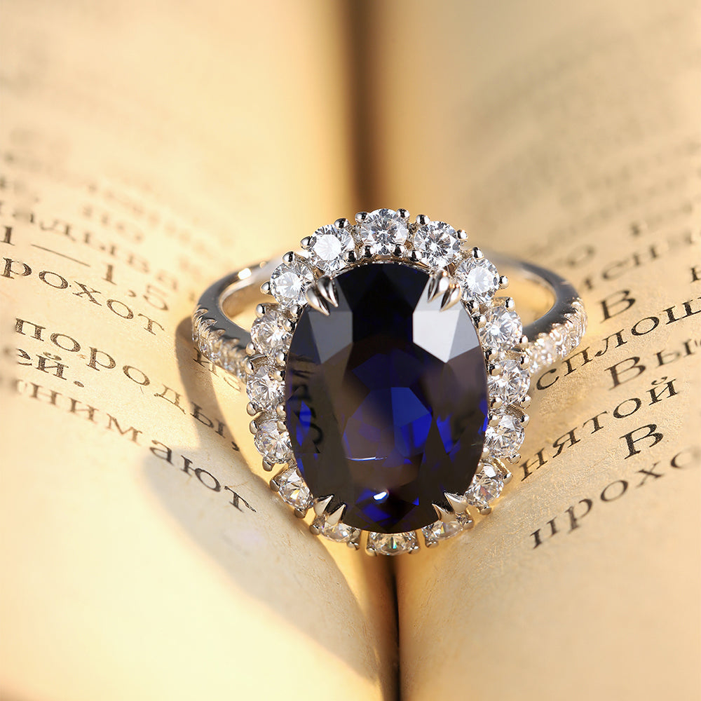 Laboratory grown sapphire ring,main stone 8.6CT,9K gold  ring setting