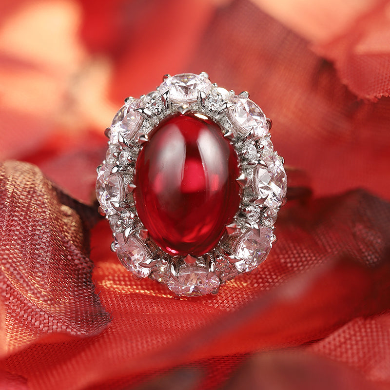 Laboratory grown ruby ring,main stone 6.8CT,9K gold ring setting